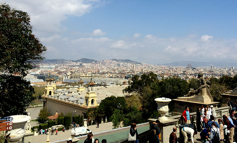 MNAC-vista su Barcellona